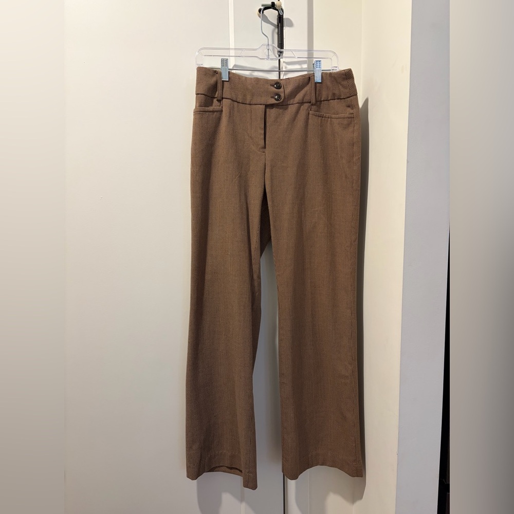 Tan and Black Plaid Rafaella Dress Pants - Size 6